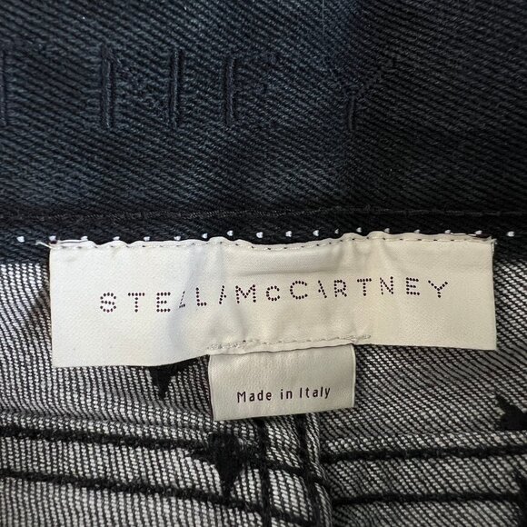 Stella McCartney Star Embroidered Slim Skinny Boyfriend Denim Jeans Mid/Low Rise - Picture 5 of 13